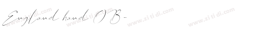 England hand OB字体转换